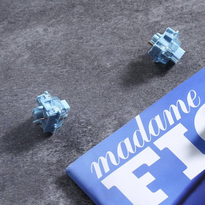 AKKO مفتاح V3 كريمي أزرق برو مع ساق مضاد للغبار للوحة مفاتيح الألعاب الميكانيكية، 5 دبابيس 45gf مفاتيح لمسية مشحمة مسبقًا (45 قطعة) - Image 5